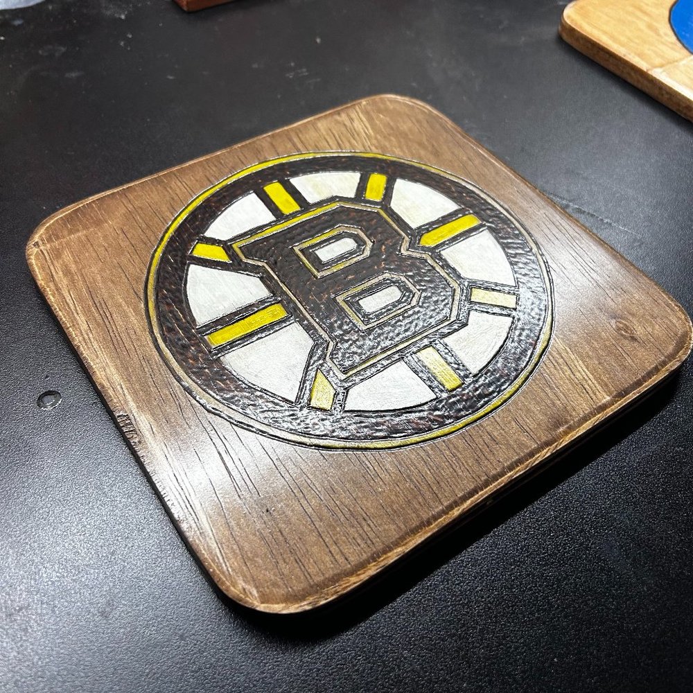 Boston Bruins Wood Sports Plaque